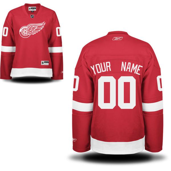 Reebok Detroit Red Wings Women Premier Home Custom NHL Jersey - Red->->Custom Jersey